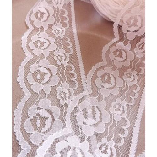 Width 60mm white 8yards Embroidered Net Lace Trim fabric Garment ribbon headband wedding party decoration gift DIY Accessories