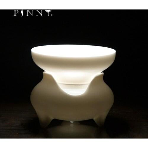 PINNY White Porcelain Tea Strainers Chinese Kung Fu Tea Sets Hand Made Tea Leaf Spice Filter Tea Tools Drinkware High Quality