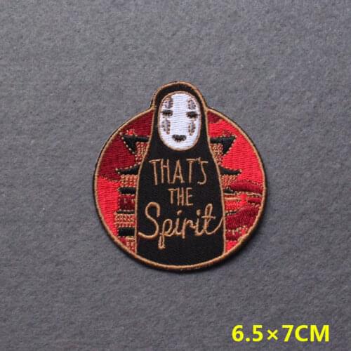 Iron On Patch Japanese Anime Cartoon Patches On Clothes Embroidered Patch Spirited Away Patches Fortches For Clothing Stripe