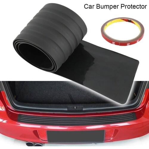 Universal Car Rear Bumper Sill Protector Plate Rubber Strip Soft Black Trim Bumper Strip 90cm DIY Door Sill Protector Edge Guard