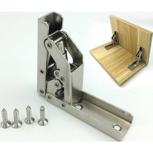 90/180 Degree Folding Hinge Cold Rolled Steel Door Cabinet Closet Door Hinge Furniture Corner Connection Hardware Accessories
