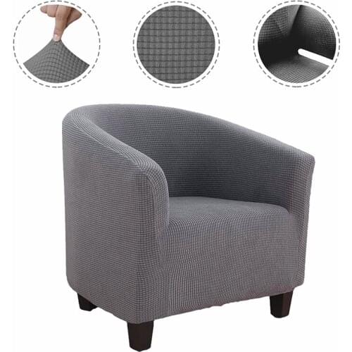 Fleece 1 Seat Sofa Slipcover Stretch Cover for Armchair Couch Elastic Armchair Seat Cover Single Seater Furniture Sofa Cover