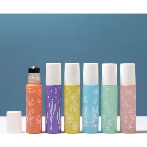 Doterra 10ml Essential Oil Perfume Bottle Roller Ball Thick Glass Roll On Durable For Travel Cosmetic Container Massage oil Blue