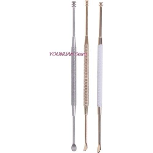 1 ST Double-ended Rvs Spiraal Oor Pick Lepel Oor Wax Removal Cleaner Oor Tool Multifunctioneel Draagbaar