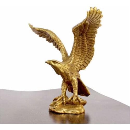 China Bronze Brass Statue EAGLE/Hawk Figure figurine 4.5" High Sculpture wholesale factory Bronze Arts