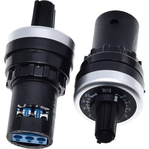 LA42DWQ-22 1K 2K 5K 10K 20K 50K 100K 200K 22mm Diameter Pots Rotary Potentiometer Converter Governor Inverter Resistance Switch