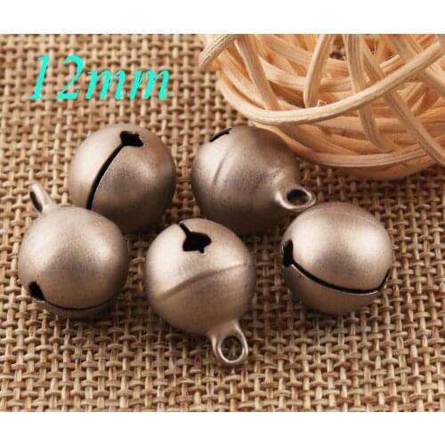 12Mm 50 Pcs Metal Gray Jingle Bells,Dancing Bells,Durable Jingle Bells Pet Bells Cross Bells,Christmas bells