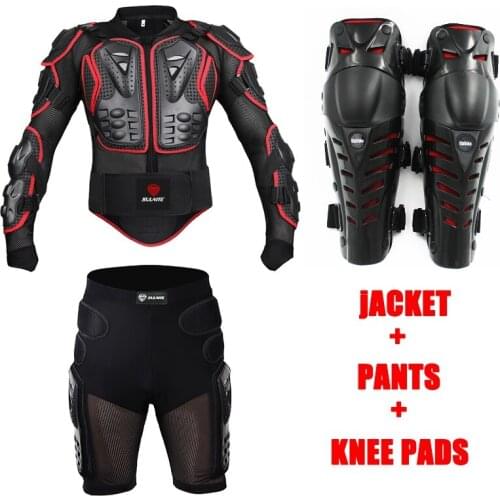 Motorbike Body Protection Armor Tutles Motocross Jacket Spine Chest Protective Motorcycle MTB Shorts Rodilleras Moto Knee Pads