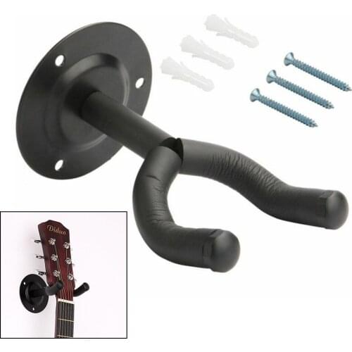 Wall Mount Universal Guitar Stand Holder Bass Bracket With Cushioned Arms Guitar Hanger Hook Holder Rack Parts Accessories