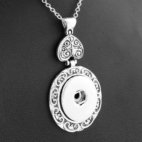 New Vintage LOVE snap button Necklace ( fit 18mm 20mm snap button ) NK3922