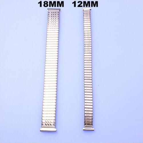 Wholesale 20pcs/lots High quality 12MM,18MM, gold color stainless steel Watch Bands elasticity watch strap-005132