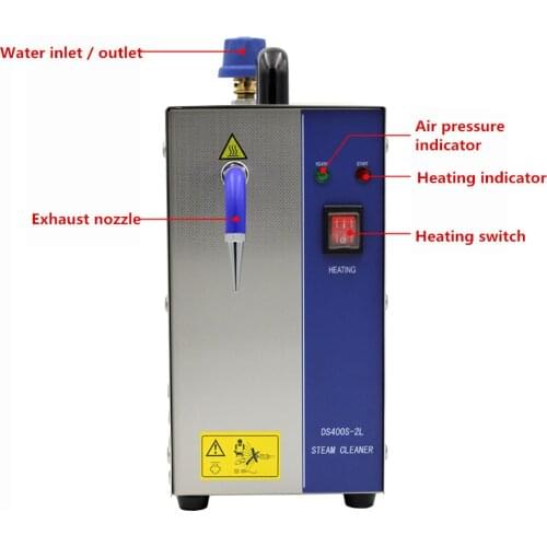 2L 1300W Stainless Steel Jewelry Steam Cleaner Gem Washer Gold and Silver Jewelry Steam Cleaning Machine Goldsmith Equipment