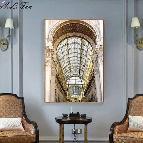 Minimalist Building Space Canvas Poster Print Modern Home Decor Abstract Wall Art Painting Nordic Living Room Decoration Picture