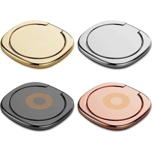 Luxury Metal Phone Holder Finger Ring Stand Universal Rotating Cellphone Holders Adhesive Smartphone Back Sticker Grip