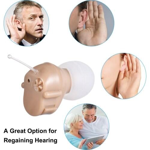 Hearing Aids Sound Amplifier In Ear Hearing Enhancement Device Battery Powered for Adults & Seniors