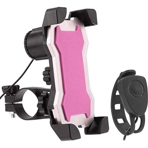 3.5-6.5in Universal Bike Phone Holder Bell Adjustable Bike Handlebar Mount Phone Holder Bracket Clip Cycling GPS Holder Stand