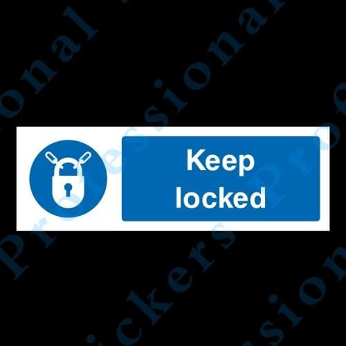 Funny Keep Locked Plastic Sign OR Sticker - 300x100mm (MMG19) Motorcycle Vinyl stickers for car Motos