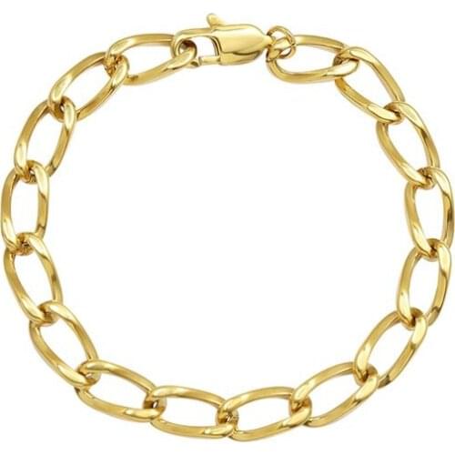 Stainless Steel Twisted Chain Bracelet Waterproof Jewelry Trendy Metal Gold Bracelet For Women Accessories 2021 Bijoux Femme