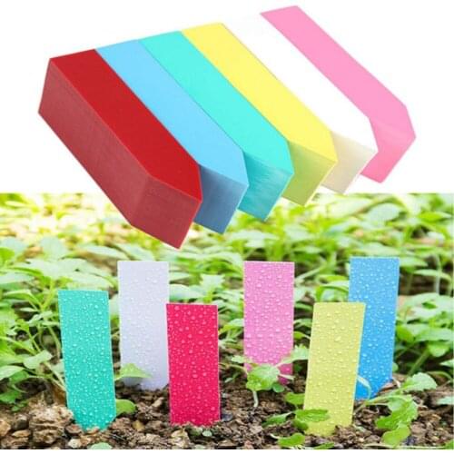 100pcs Plastic Plant Arrow Tags Garden Plant Nursery Markers Flower Pots Seedling Labels Tray Mark Tools Garden Accessories
