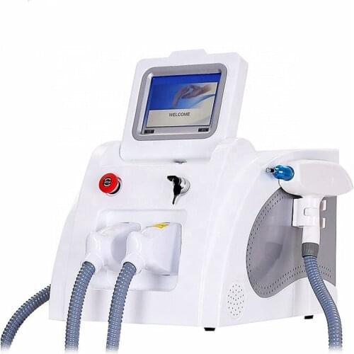 2 in1 Skin Rejuvenation Ace Pigmentation Therapy OPT Hair Removal ND YAG Laser Tattoo Removal Multifunction Machine 2 Handles