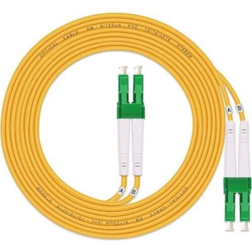 3.0mm 9/125 SM Duplex LC/APC to LC/APC Fiber Optic Patch Cord Jumper Cable