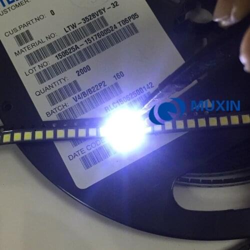 3000PCS LITEON LED Backlight 1.5W 3V 3528 2835 1210 Cool white LED LCD TV Backlight TV Application LTW-3528VSY-40