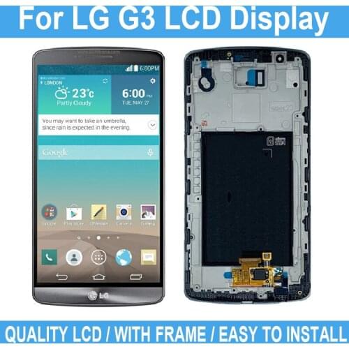 5.5" New LCD For LG G3 D850 D851 D855 LCD Display Touch Screen Digitizer Assembly Replacement Repair Parts With Frame