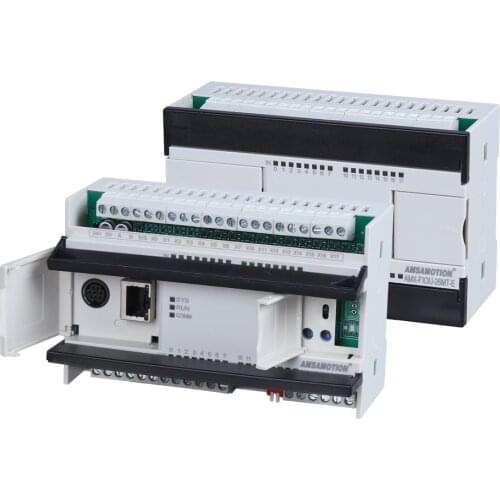 Amsamotion FX3U-48MR FX3U-26MR-E FX2N-26MT Replace MELSEC PLC 2AI/1AO 16DI/10DO MODBUS Analog Transistor Relay For Mitsubishi