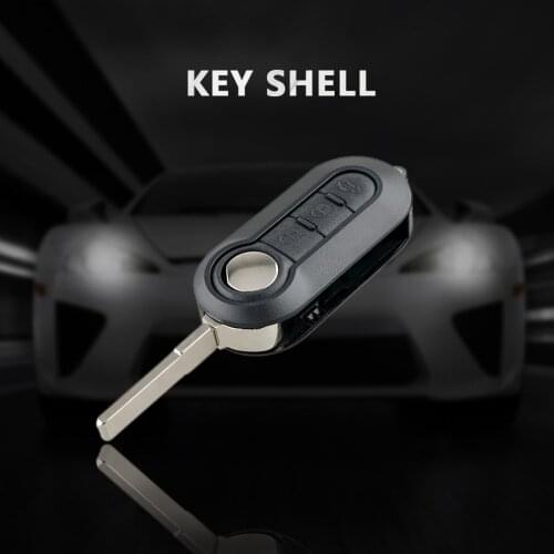 3-key Key Case Buttons Flip folding Remote Key Case Shell Cover For FIAT 500 Panda Punto Bravo Car Alarm Keyless SIP22 blade