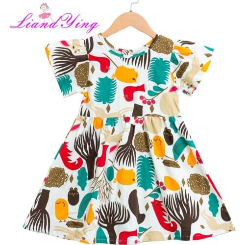 Toddler Dresses Girls Clothing 100% Cotton Short Sleeve Baby Girls Dress Tunic Jersey Princess Dress Costume for Kids Clothes