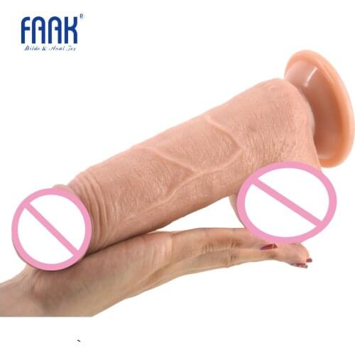 FAAK Realistic dildo with suction cup sex toys for women sex products stuffed asa vagina stimulate lesbian masturbation flirting