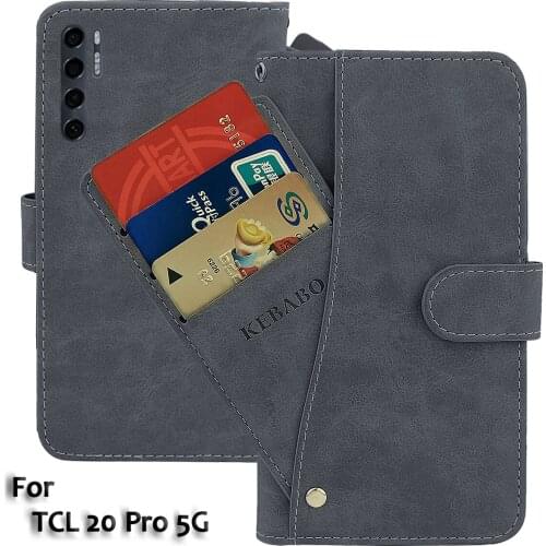 Leather Wallet TCL 20 Pro 5G Case 6.67" Flip Fashion Luxury Front Card Slots Cases Cover Business Magnetic Phone Bags