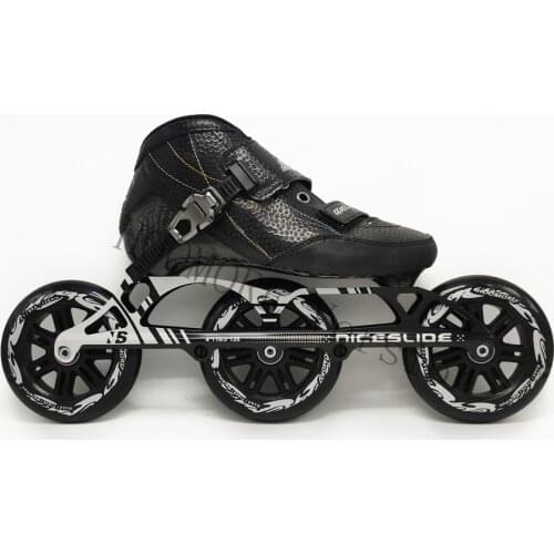 3X125mm Marathon Road Speed Race Skating Sneaker for 125mm Street Fast Inline Speed Skates 125 3 Wheels Carbon Fiber Multi-use