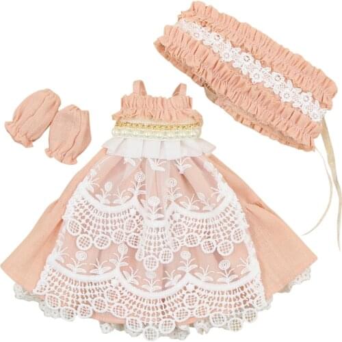 ICY DBS Blyth DollDBS Blyth icy 1/6 30cm BJD Clothes New pink Lolita suit headdress for 30cm doll girl gift toys