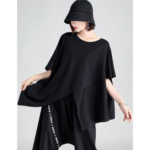 Short-sleeved jacket design sense small minority of women bat loose t-shirt 2021new summer thin ins women fashion brand