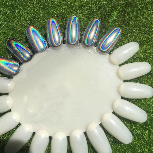 HOT! 1g HOLOGRAPHIC POWDER Chrome Nail Powder Holographic Glitter Chrome Nail Polish Laser Unicorn Sequins Pigment for Nails