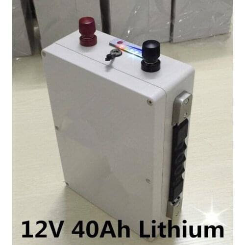 12V 40Ah Lithium battery pack li-polymer for street LED light LED panel LED light solar system HID power tools+Charger