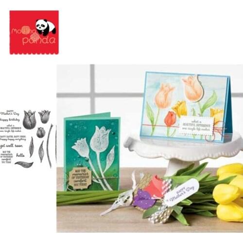 Tulip Metal Cutting Dies and stamp Stencils for Scrapbooking DIY Card Making Cutting Crafts Stencil Dies