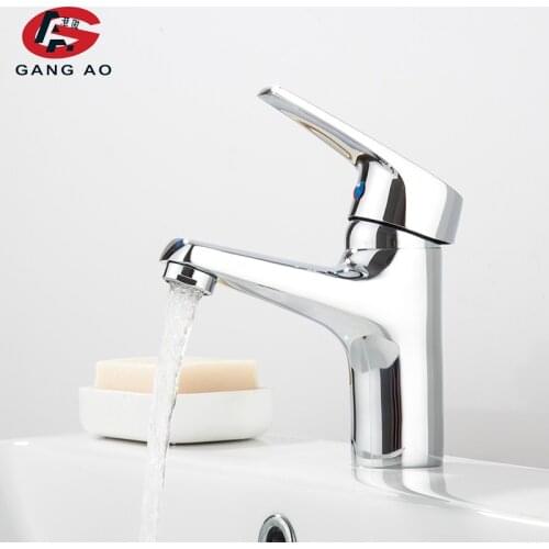 Mini Stylish elegant Bathroom Basin Faucet Brass Vessel Sink Water Tap Mixer Chrome Finish
