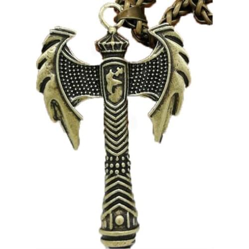 Vintage Viking Perun Axe Pendnat Mens Necklace Nordic Amulet Gothic Jewelry