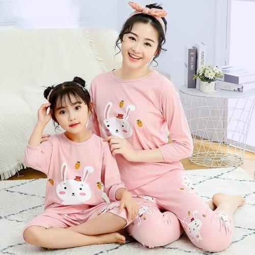2021 New Summer 2pcs Children Pajama of Nightwear Casual Cotton Childrens Pajamas Set Childrens Suit Baby Clothes Sets