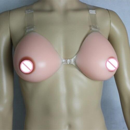 NEW Realistic Shemale Fake Boobs Meme False Breast Forms Crossdresser Boobs Silicone Adhesive Breast for Drag Queen Crossdresser
