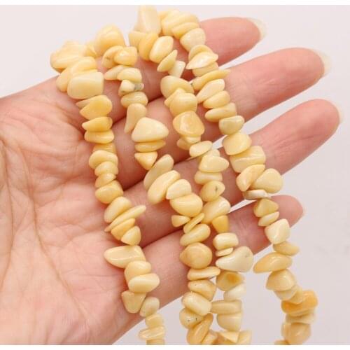 Natural Semi-precious Stone Unshaped Beeswax 5-8mm For DIY Necklace Earrings Accessories Gift Length 40cm