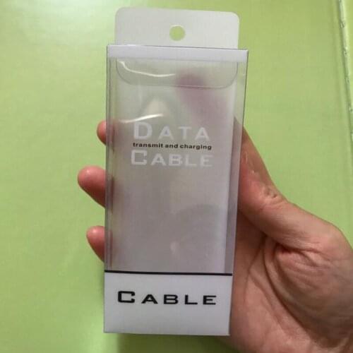 Empty White Clear PVC Display Package Box For Samsung 1M 2M 6FT USB Charger Line Universal Packaging BOX For Type-C Data Cable