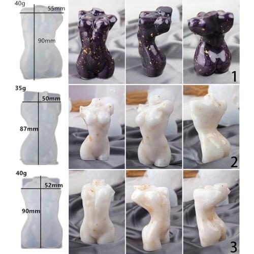 1PCS Silicone Molds Model Body Stand Ornaments Resin Mold Home Decor Female Body Art