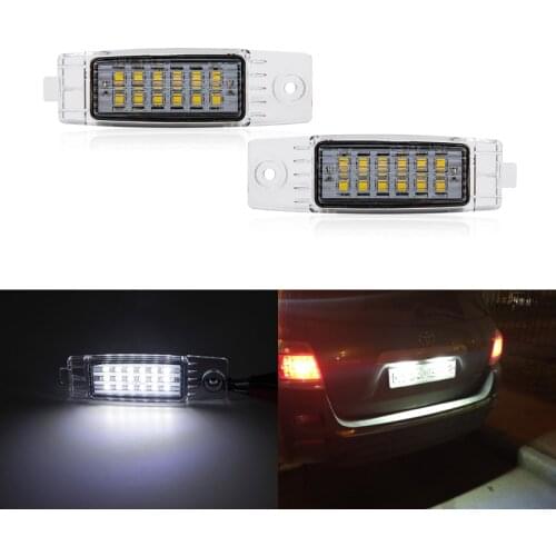 2x Fits For Toyota Hiace SBV Highlander Land Cruiser RAV4 Harrier For Lexus RX300 Scion xB SMD White Led License Plate Lights