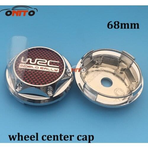4pcs/set For WRC logo 68mm Car Wheel Center Hub Caps Cover Logo Emblem Badge car styling Car Wheel Dust-proof emblem covers