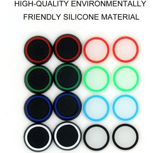 4Pcs Joystick Cap Cover Soft Eco-friendly Silicone Rubber Thumb Caps for PS4/5 Game Accessory Game Controllers