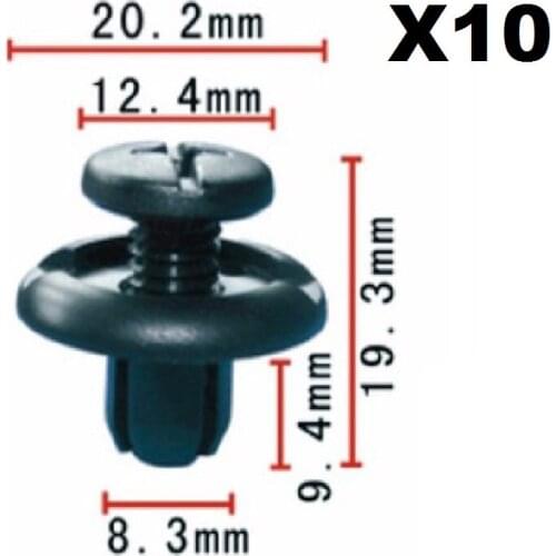 A104 - DOOR MOULDING TRIM STRIP CLIPS RUBSTRIP X10 Plastic Clips