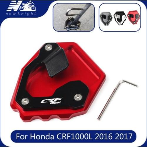 For Honda CRF1000L CRF 1000L Africa Twin CNC Billet Aluminum Kickstand Foot Plate Side Stand Extension Pad Enlarge Extension